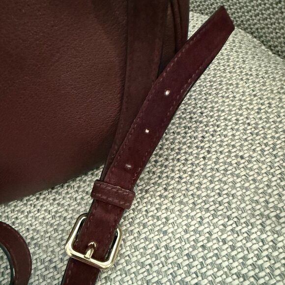 Kate Spade Marsi Hunts Place Burgundy Leather Saddle Bag - Leather and Suede - Picture 8 of 8